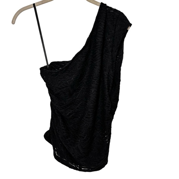 Anthropologie Textured One-Shoulder Top Size Small Black NWT - Picture 6 of 13